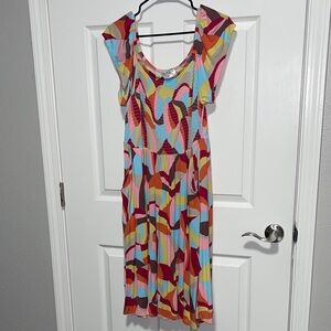 TORRID Colorful Geometric Patterned Dress